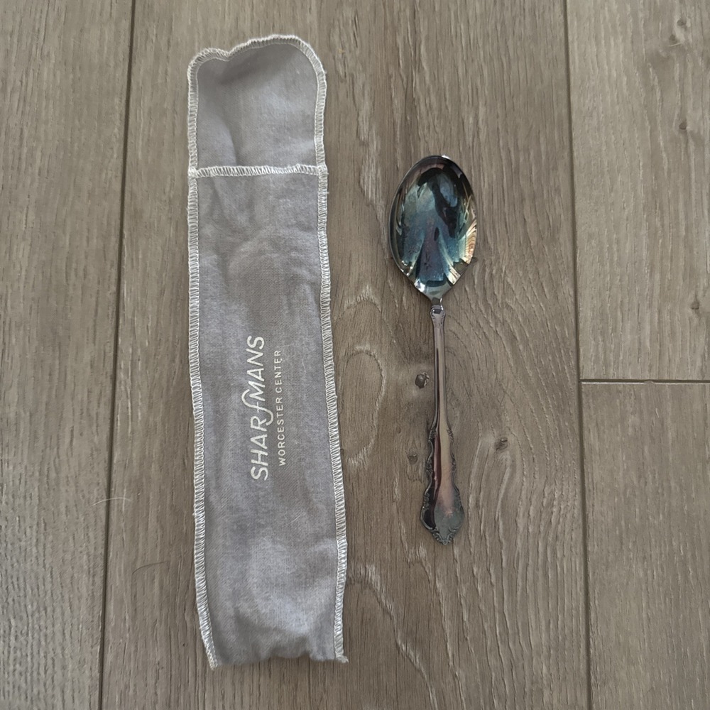 DRESDEN ROSE - Reed & Barton 1953 Silverplate Sugar Spoon NEW w/cloth‎ Bag